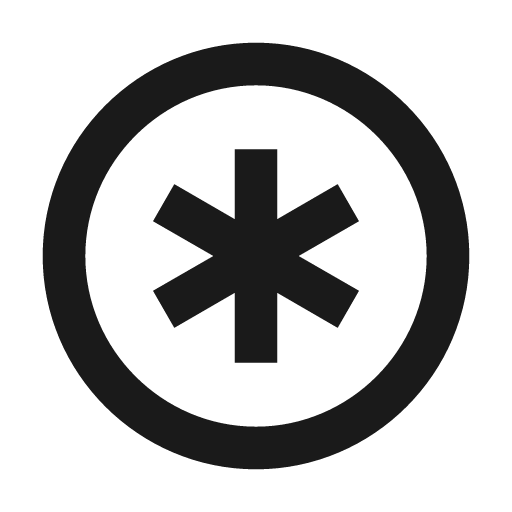 Asterisk circle outline icon, outline style, from Material Design Icons
