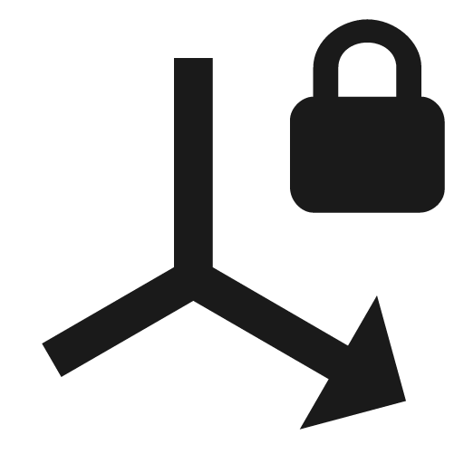 Axis y arrow lock icon, solid style, from Material Design Icons