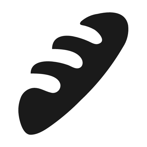 Baguette icon, solid style, from Material Design Icons