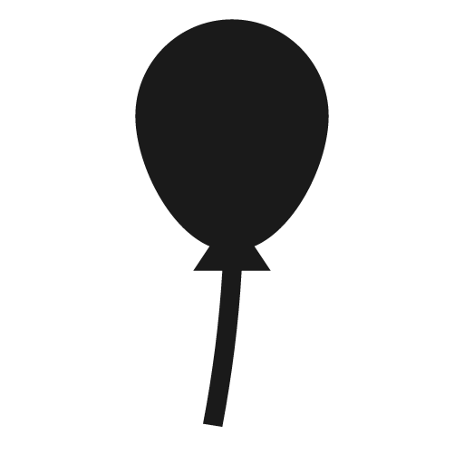 Balloon icon, solid style, from Material Design Icons