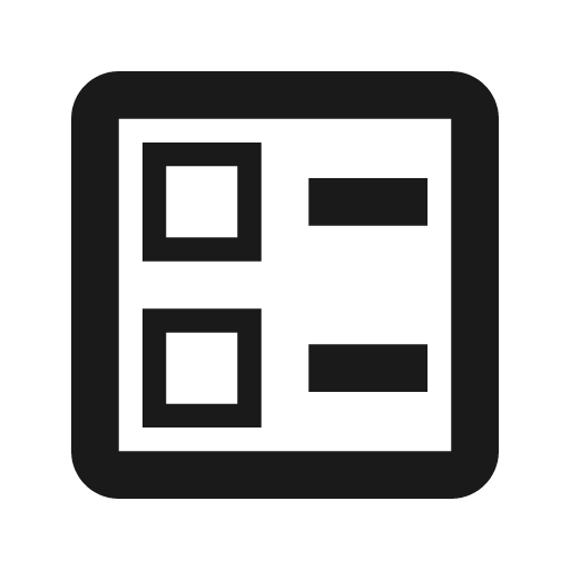Ballot outline icon, outline style, from Material Design Icons