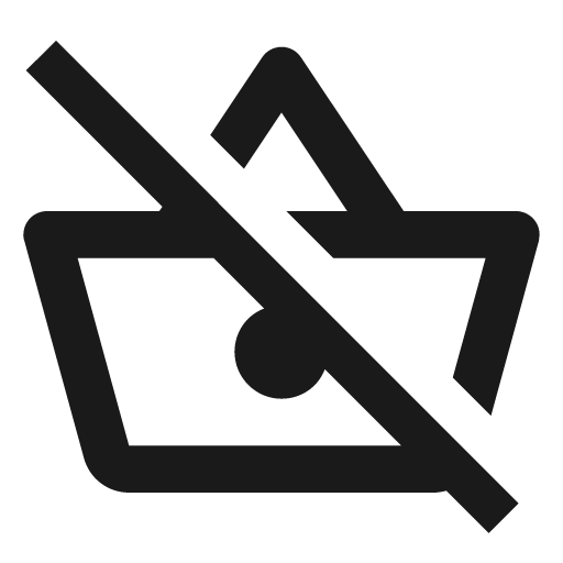 Basket off outline icon, outline style, from Material Design Icons