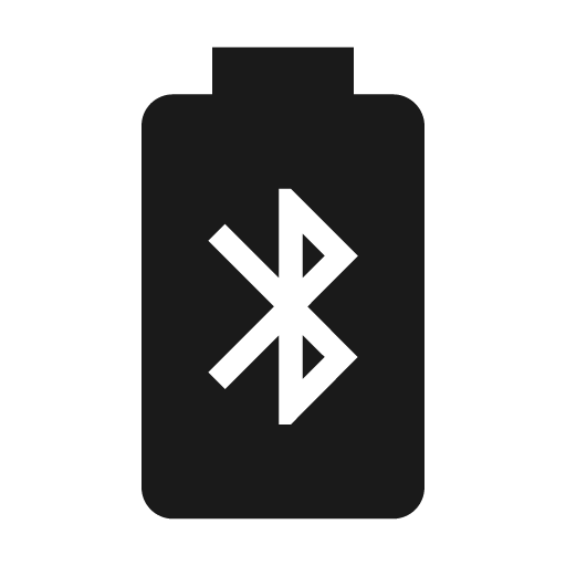 Battery bluetooth variant icon, solid style, from Material Design Icons