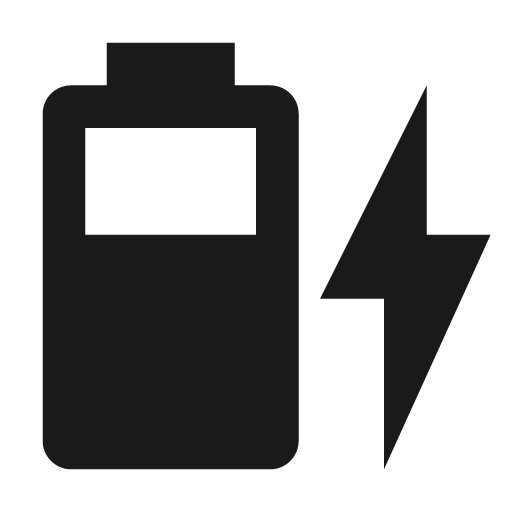 Battery charging 60 icon, solid style, from Material Design Icons