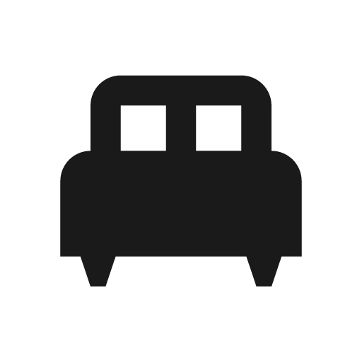 Bed double icon, solid style, from Material Design Icons