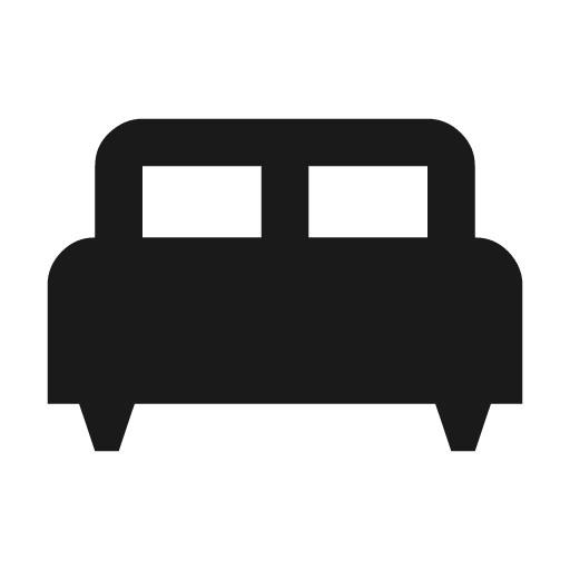 Bed king icon, solid style, from Material Design Icons