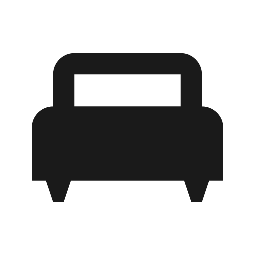 Bed queen icon, solid style, from Material Design Icons