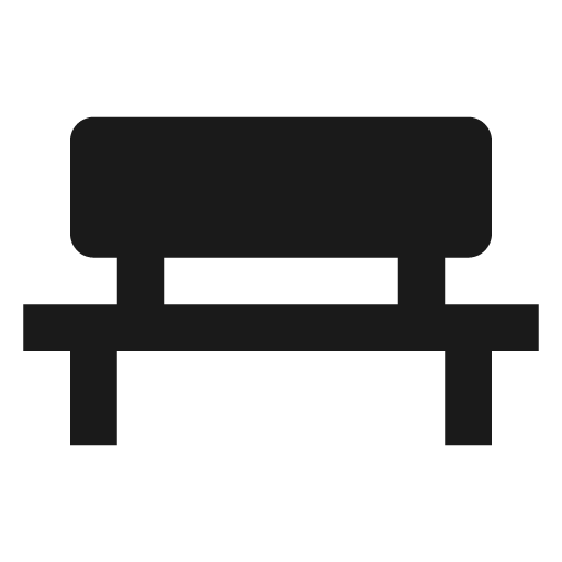 Bench back icon, solid style, from Material Design Icons