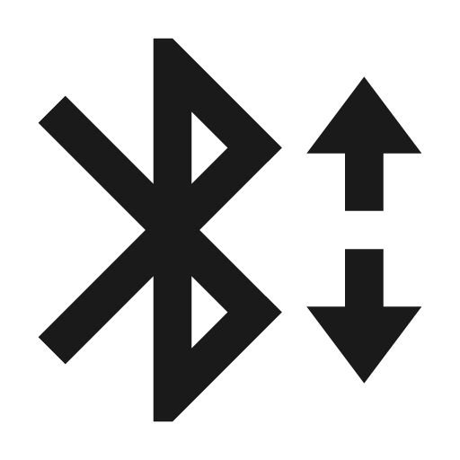 Bluetooth transfer icon, solid style, from Material Design Icons