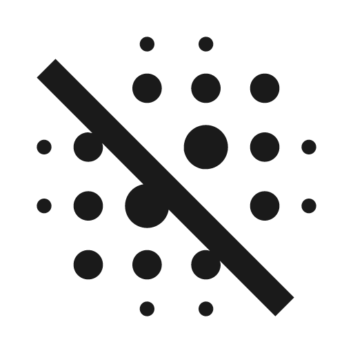 Blur off icon, solid style, from Material Design Icons