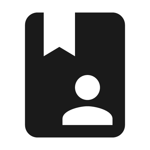 Book account icon, solid style, from Material Design Icons