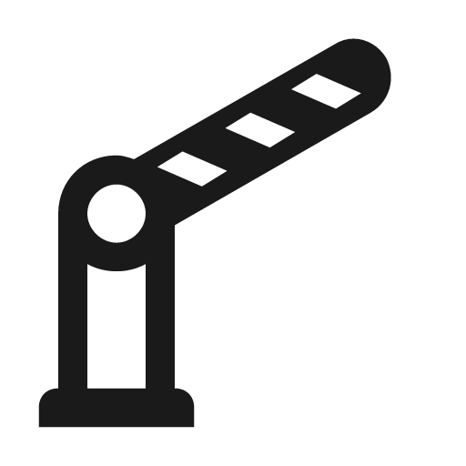Boom gate up outline icon, outline style, from Material Design Icons