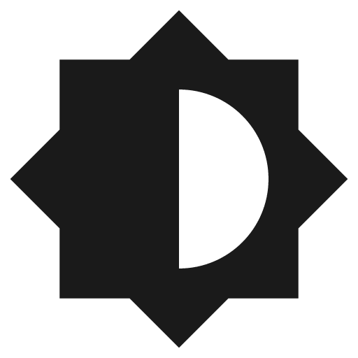 Brightness 6 icon, solid style, from Material Design Icons