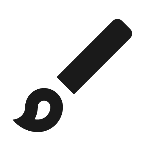 Brush outline icon, outline style, from Material Design Icons