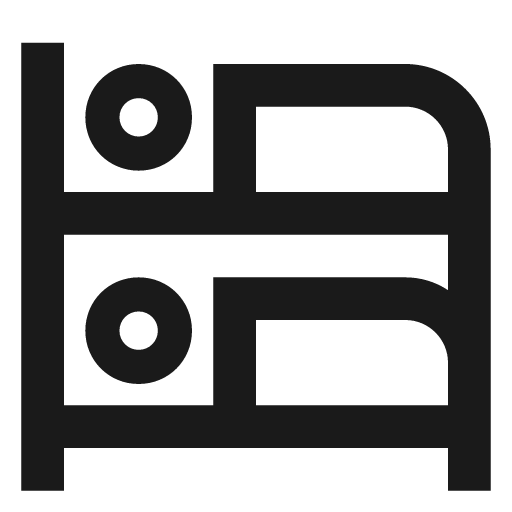 Bunk bed outline icon, outline style, from Material Design Icons