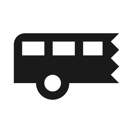 Bus articulated end icon, solid style, from Material Design Icons