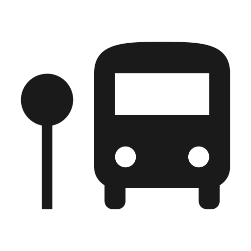 Bus stop icon, solid style, from Material Design Icons