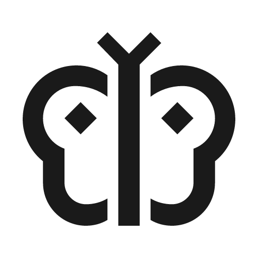 Butterfly outline icon, outline style, from Material Design Icons