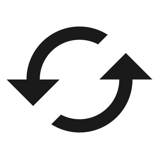 Cached icon, solid style, from Material Design Icons
