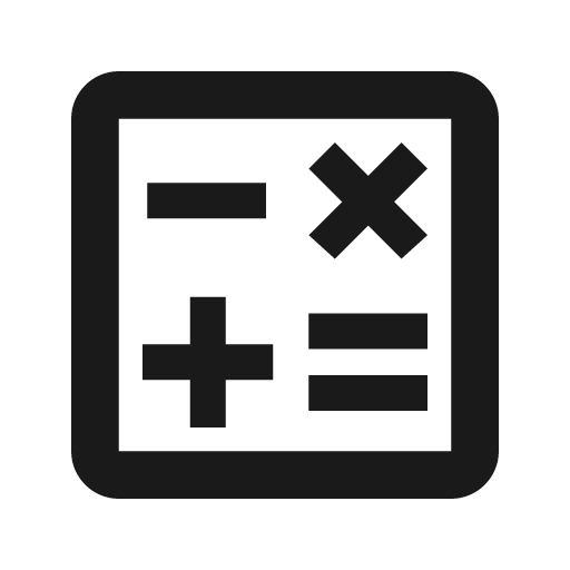 Calculator variant outline icon, outline style, from Material Design Icons
