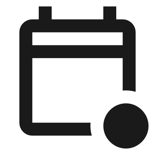 Calendar badge outline icon, outline style, from Material Design Icons