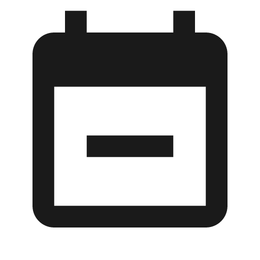 Calendar minus icon, solid style, from Material Design Icons