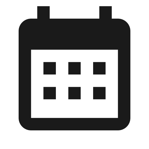 Calendar month icon, solid style, from Material Design Icons