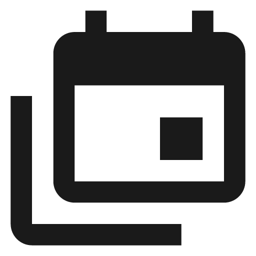 Calendar multiple icon, solid style, from Material Design Icons