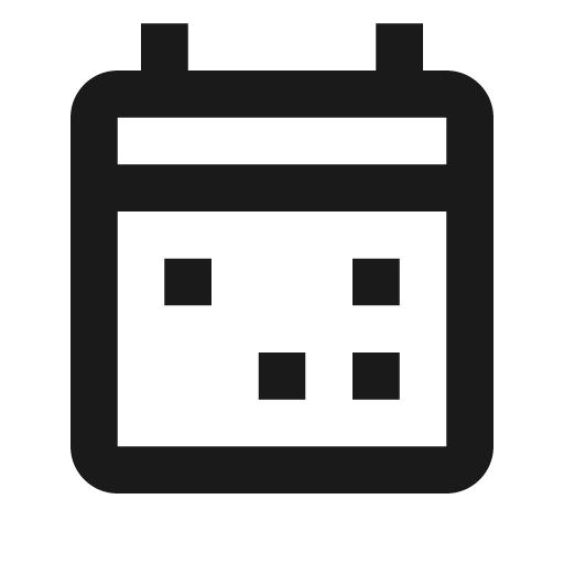 Calendar multiselect outline icon, outline style, from Material Design Icons