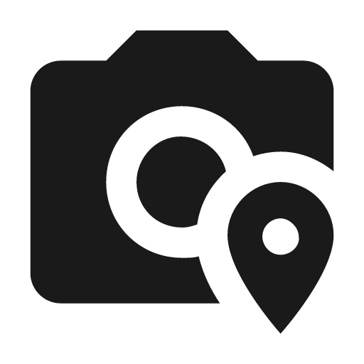 Camera marker icon, solid style, from Material Design Icons