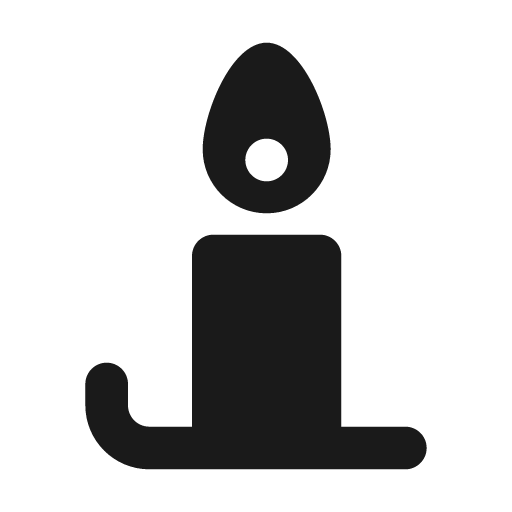 Candle icon, solid style, from Material Design Icons