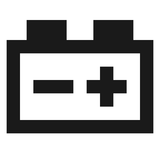 Car battery icon, solid style, from Material Design Icons