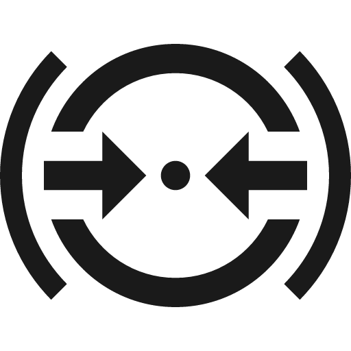 Car brake low pressure icon, solid style, from Material Design Icons
