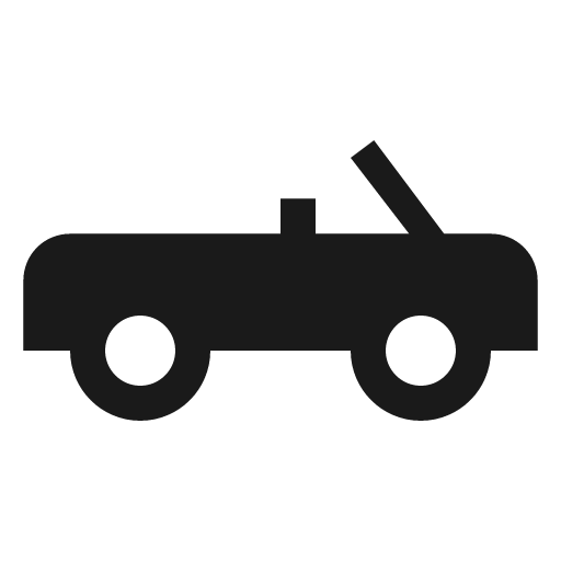 Car convertible icon, solid style, from Material Design Icons
