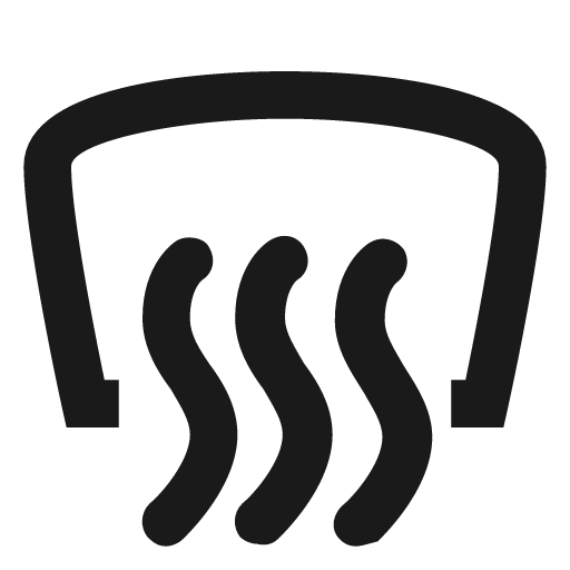 Car defrost front icon, solid style, from Material Design Icons