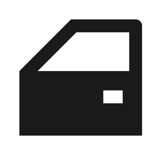 Car door icon, solid style, from Material Design Icons