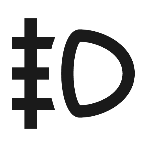 Car light fog icon, solid style, from Material Design Icons