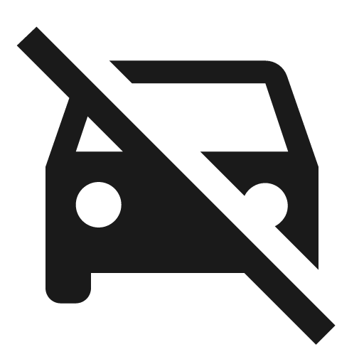 Car off icon, solid style, from Material Design Icons