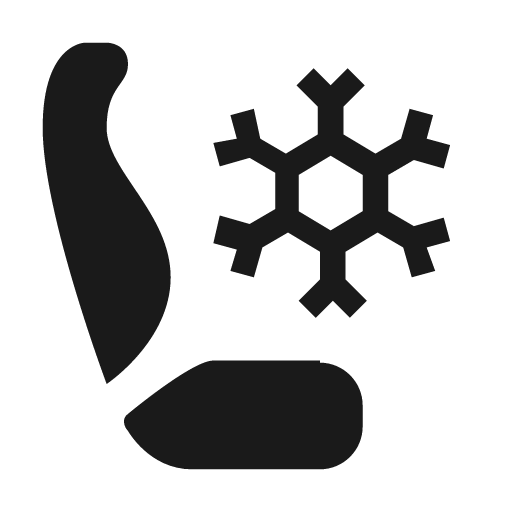 Car seat cooler icon, solid style, from Material Design Icons