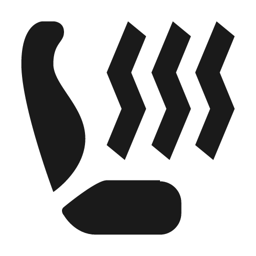 Car seat heater icon, solid style, from Material Design Icons