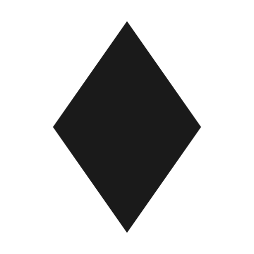 Cards diamond icon, solid style, from Material Design Icons