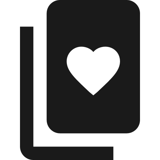 Cards playing heart multiple icon, solid style, from Material Design Icons