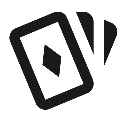 Cards playing outline icon, outline style, from Material Design Icons