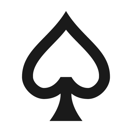 Cards spade outline icon, outline style, from Material Design Icons