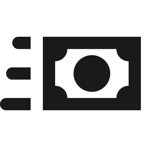 Cash fast icon, solid style, from Material Design Icons