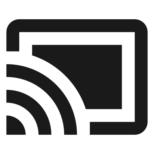 Cast connected icon, solid style, from Material Design Icons