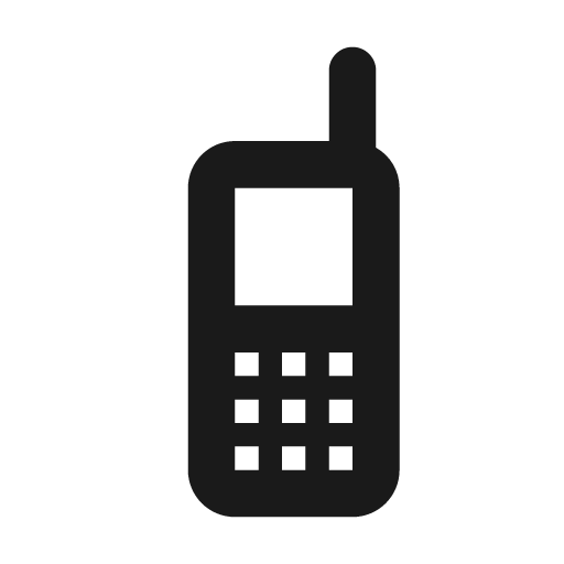 Cellphone basic icon, solid style, from Material Design Icons