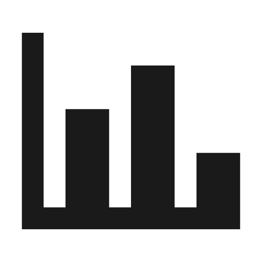 Chart bar icon, solid style, from Material Design Icons