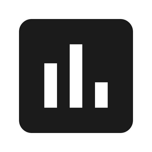 Chart box icon, solid style, from Material Design Icons
