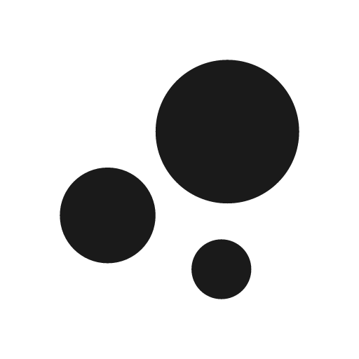 Chart bubble icon, solid style, from Material Design Icons